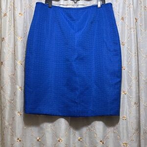 Le Suit Vibrant Blue Pencil Skirt